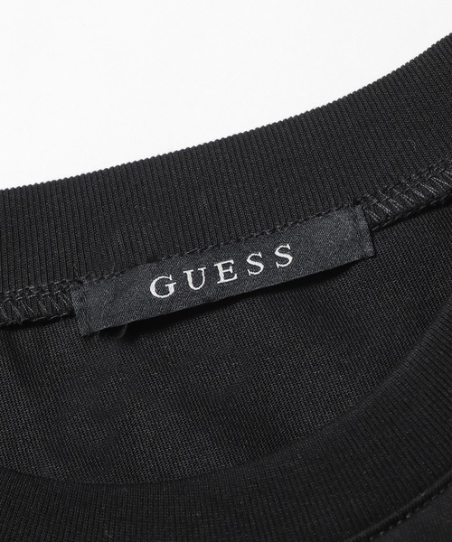 Guess(ゲス)の「GUESS/ゲス MEN S L/SLV TEE SHIRT 半袖Tシャツ ブランドロゴ ワンポイント ロゴTシャツ(Tシャツ/カットソー・メンズ・ブラック/ホワイト/グリーン・L/M/XL)」の7枚目の写真