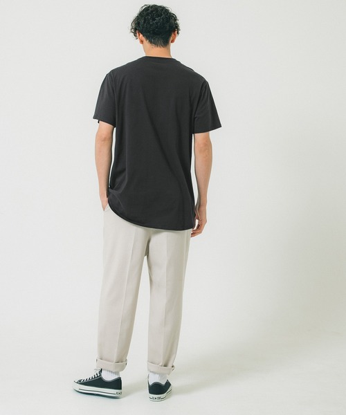 coca(coca)(コカ)の「【WEB限定セール】メンズコットンロングフィットUネックTシャツ(Tシャツ/カットソー・メンズ・ブラック/ホワイト・M/L/XL)」の8枚目の写真
