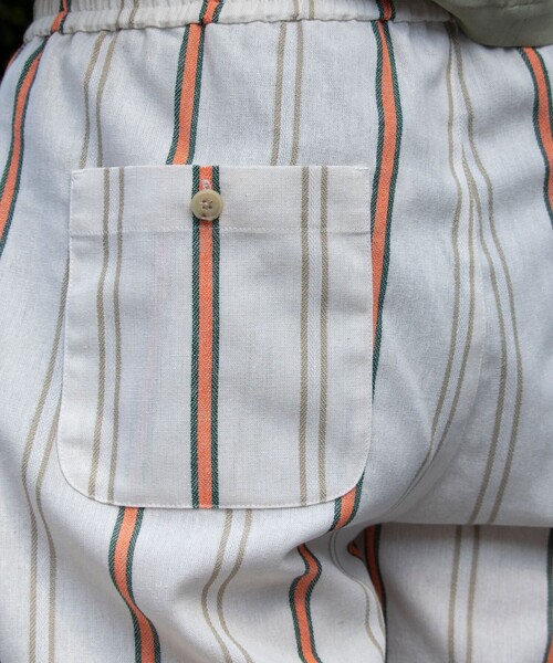 GLOSTER（グロスター）の「【GLOSTER/グロスター】コットンリネンストライプイージーパンツ 綿麻 タック入り ウエストゴム（その他パンツ・メンズ・ホワイト系その他/ブラック系その他/ブルー系その他/グレー系その他・S/M/L）」の7枚目の写真