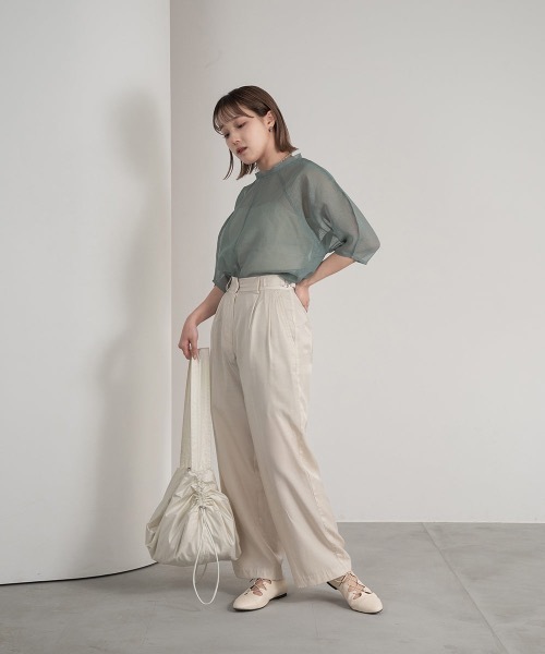 Amiur（エミレ）の「side drawstring useful bag（ショルダーバッグ・レディース・ブラック/アイボリー/ベージュ・FREE）」の8枚目の写真