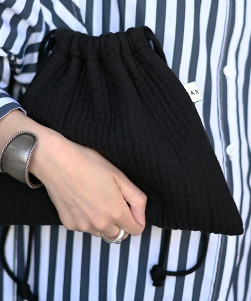 Marient（マリエント）の「ヌビ巾着BAG（ショルダーバッグ・レディース・オレンジ/ブラック/アイボリー/グレー・FREE）」の8枚目の写真