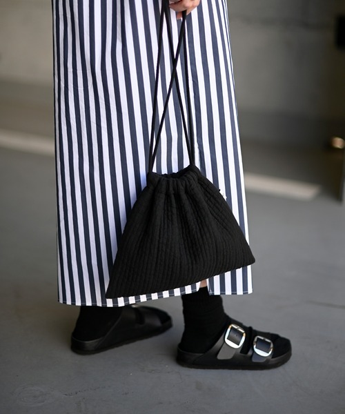 Marient（マリエント）の「ヌビ巾着BAG（ショルダーバッグ・レディース・オレンジ/ブラック/アイボリー/グレー・FREE）」の18枚目の写真