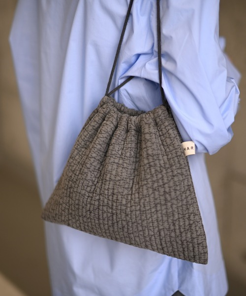 Marient（マリエント）の「ヌビ巾着BAG（ショルダーバッグ・レディース・オレンジ/ブラック/アイボリー/グレー・FREE）」の9枚目の写真