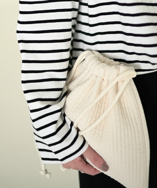 Marient（マリエント）の「ヌビ巾着BAG（ショルダーバッグ・レディース・オレンジ/ブラック/アイボリー/グレー・FREE）」の17枚目の写真