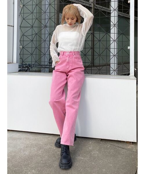 EMODA(エモダ)の「MESH OVER TOP(Tシャツ/カットソー・レディース・ブルー/ブラック/ホワイト・FREE)」の12枚目の写真