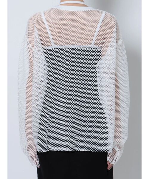 EMODA(エモダ)の「MESH OVER TOP(Tシャツ/カットソー・レディース・ブルー/ブラック/ホワイト・FREE)」の6枚目の写真