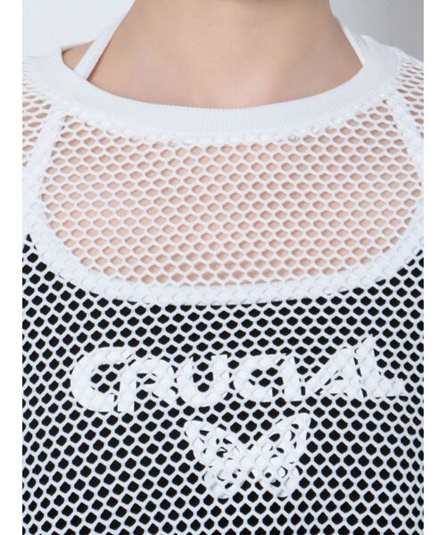 EMODA(エモダ)の「MESH OVER TOP(Tシャツ/カットソー・レディース・ブルー/ブラック/ホワイト・FREE)」の5枚目の写真
