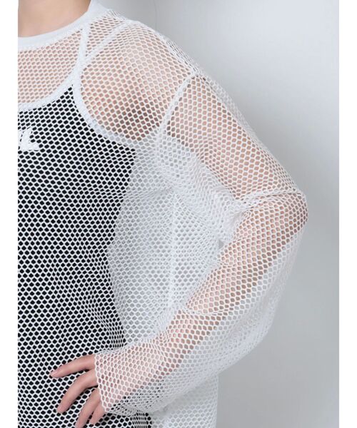 EMODA(エモダ)の「MESH OVER TOP(Tシャツ/カットソー・レディース・ブルー/ブラック/ホワイト・FREE)」の22枚目の写真