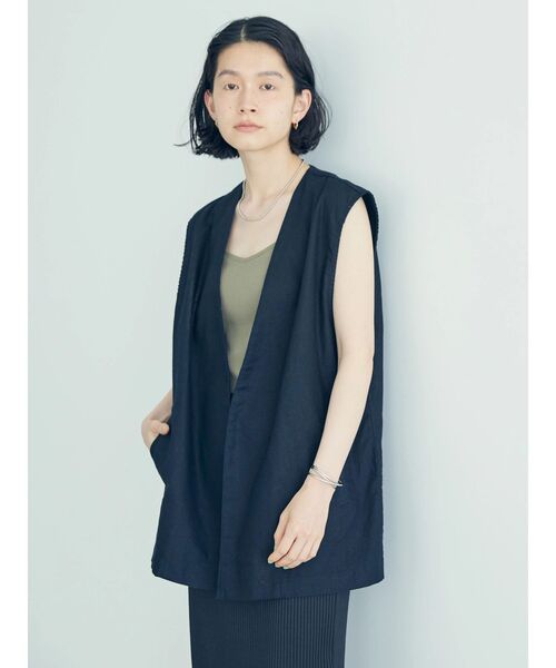 AMERICAN HOLIC（アメリカンホリック）の「リネンブレンドジレベスト（ベスト・レディース・モカ/ブラック・M/L）」の16枚目の写真