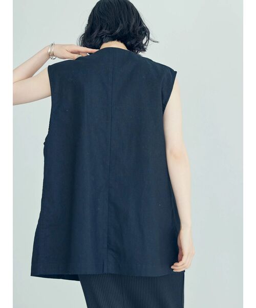 AMERICAN HOLIC（アメリカンホリック）の「リネンブレンドジレベスト（ベスト・レディース・モカ/ブラック・M/L）」の18枚目の写真