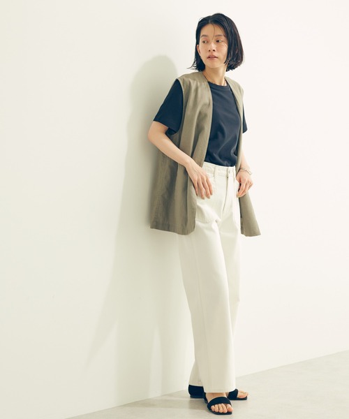 AMERICAN HOLIC（アメリカンホリック）の「リネンブレンドジレベスト（ベスト・レディース・モカ/ブラック・M/L）」の9枚目の写真