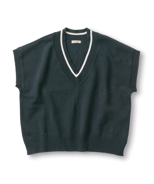 and myera(アンド マイラ)の「and myera 大きなニットベスト(ベスト・レディース・ブラック・MEDIUM/LARGE/X-LARGE/SMALL)」の10枚目の写真