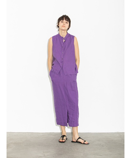 enchainement（アンシェヌマン）の「Hemp Maxi Tight Skirt（スカート・レディース・ブラック/パープル・フリー）」の2枚目の写真