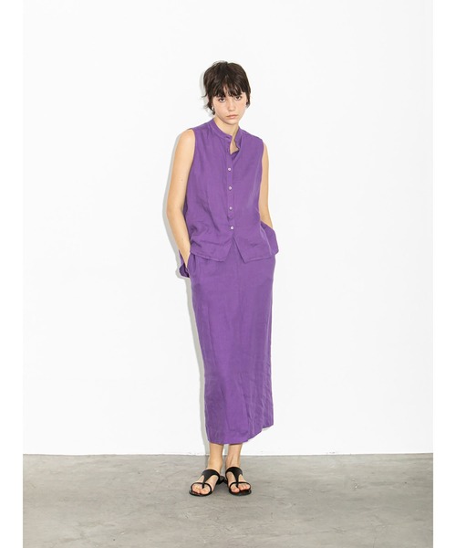 enchainement（アンシェヌマン）の「Hemp Maxi Tight Skirt（スカート・レディース・ブラック/パープル・フリー）」の6枚目の写真