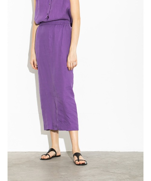 enchainement（アンシェヌマン）の「Hemp Maxi Tight Skirt（スカート・レディース・ブラック/パープル・フリー）」の4枚目の写真