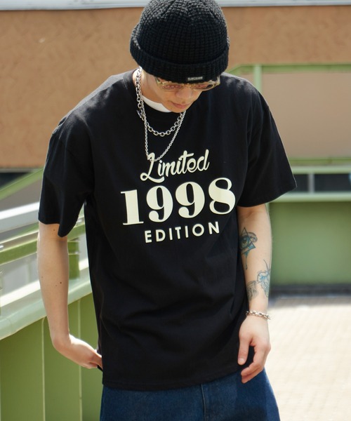 NO NEED(ノーニード)の「1998レトロデザイン ビッグシルエット カラーTシャツ(Tシャツ/カットソー・メンズ・ホワイト/ブラック/ベージュ/グリーン・フリ-)」の3枚目の写真