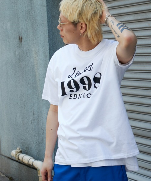 NO NEED(ノーニード)の「1998レトロデザイン ビッグシルエット カラーTシャツ(Tシャツ/カットソー・メンズ・ホワイト/ブラック/ベージュ/グリーン・フリ-)」の11枚目の写真
