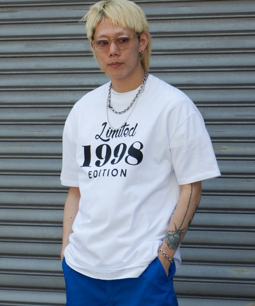 NO NEED(ノーニード)の「1998レトロデザイン ビッグシルエット カラーTシャツ(Tシャツ/カットソー・メンズ・ホワイト/ブラック/ベージュ/グリーン・フリ-)」の12枚目の写真