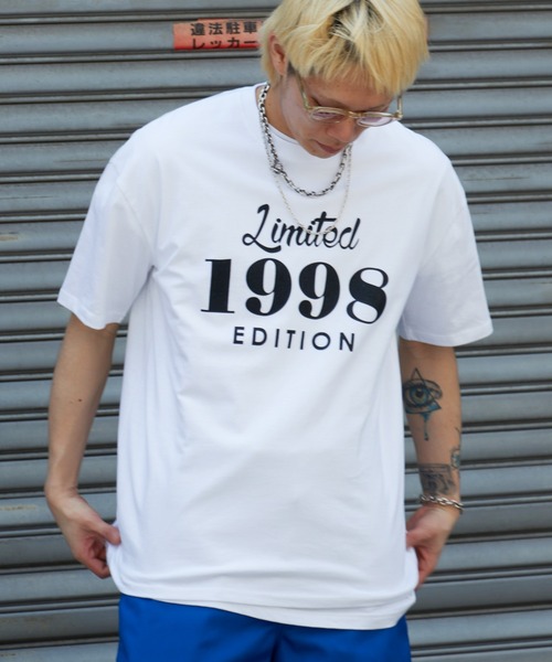 NO NEED(ノーニード)の「1998レトロデザイン ビッグシルエット カラーTシャツ(Tシャツ/カットソー・メンズ・ホワイト/ブラック/ベージュ/グリーン・フリ-)」の13枚目の写真