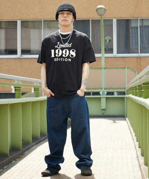 NO NEED(ノーニード)の「1998レトロデザイン ビッグシルエット カラーTシャツ(Tシャツ/カットソー・メンズ・ホワイト/ブラック/ベージュ/グリーン・フリ-)」の20枚目の写真