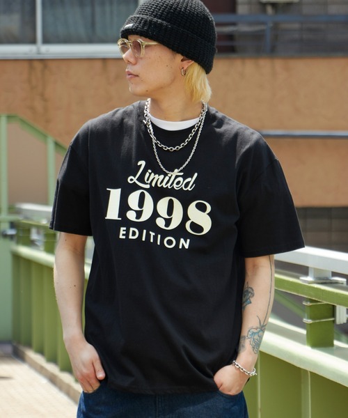 NO NEED(ノーニード)の「1998レトロデザイン ビッグシルエット カラーTシャツ(Tシャツ/カットソー・メンズ・ホワイト/ブラック/ベージュ/グリーン・フリ-)」の19枚目の写真