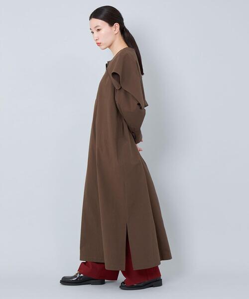 CITEN（シテン）の「＜CITEN＞ケープカラー ワンピース（ワンピース・レディース・ブラック/ダークブラウン・FREE）」の11枚目の写真