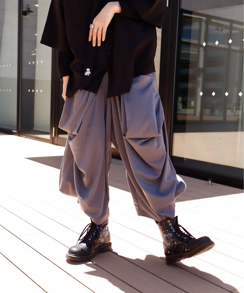 rovtski（ロフトスキー）の「ポリ変形ワイドパンツ（その他パンツ・レディース・ブラック/グレー/グリーン・FREE）」の16枚目の写真