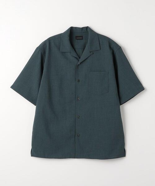 green label relaxing（グリーンレーベルリラクシング）の「ドライエステル オープンカラー シャツ -防シワ・吸水速乾-（シャツ/ブラウス・メンズ・ダークグリーン/ライトブルー/ベージュ・S/M/L/XL）」の8枚目の写真