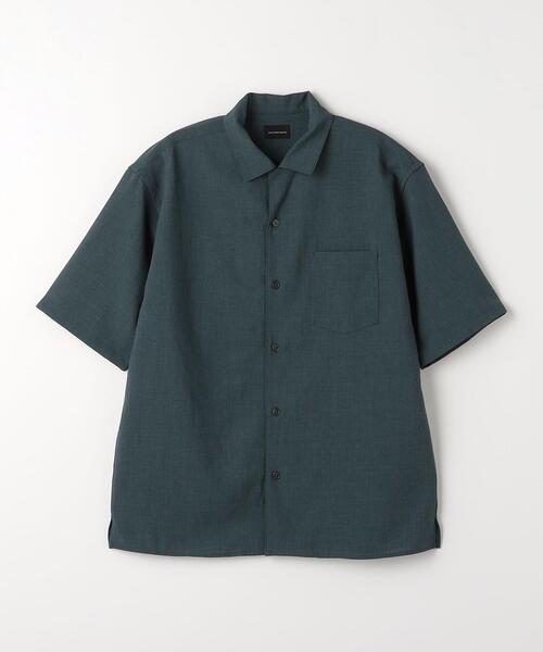 green label relaxing（グリーンレーベルリラクシング）の「ドライエステル オープンカラー シャツ -防シワ・吸水速乾-（シャツ/ブラウス・メンズ・ダークグリーン/ライトブルー/ベージュ・S/M/L/XL）」の14枚目の写真