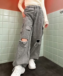 カーゴデニムバギーパンツ