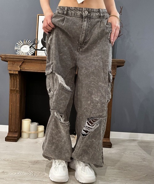 セール】カーゴデニムバギーパンツ（カーゴパンツ）｜PRIVATE BEACH