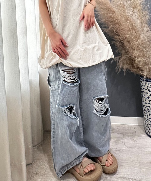 セール】カーゴデニムバギーパンツ（カーゴパンツ）｜PRIVATE BEACH