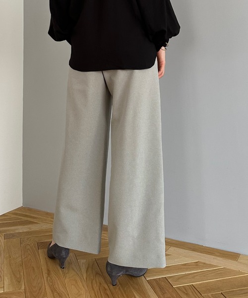 Doux archives（ドゥアルシーヴ）の「ハイウエストタックパンツ（スラックス・レディース・キャメル/グレー/チャコールグレー・FREE）」の11枚目の写真