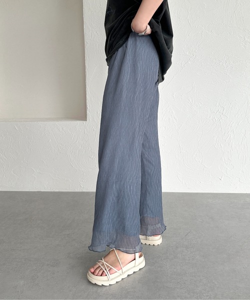 apres jour mignon（アプレジュールミニョン）の「クリンクルイージーパンツ【ZOZOTOWN限定アイテム】（その他パンツ・レディース・ブラウン系その他/ブルー/アイボリー/ブラック・SMALL/MEDIUM/X-LARGE）」の16枚目の写真