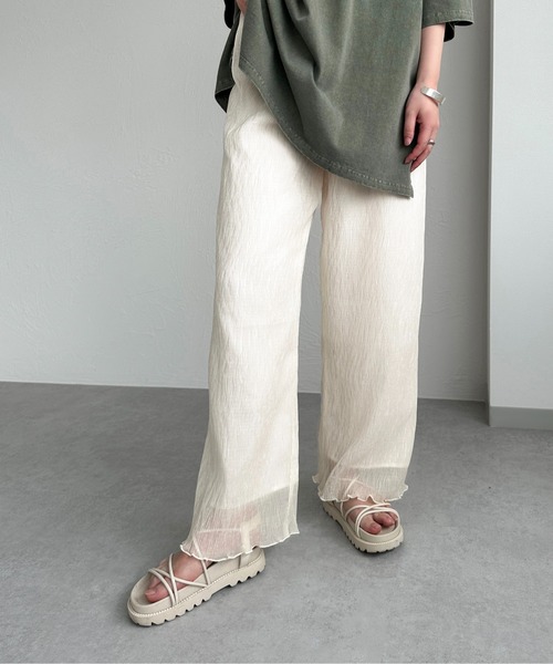 apres jour mignon（アプレジュールミニョン）の「クリンクルイージーパンツ【ZOZOTOWN限定アイテム】（その他パンツ・レディース・ブラウン系その他/ブルー/アイボリー/ブラック・SMALL/MEDIUM/X-LARGE）」の13枚目の写真