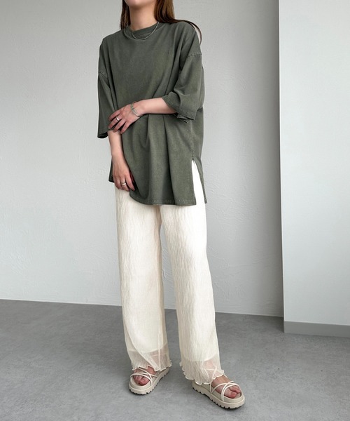 apres jour mignon（アプレジュールミニョン）の「クリンクルイージーパンツ【ZOZOTOWN限定アイテム】（その他パンツ・レディース・ブラウン系その他/ブルー/アイボリー/ブラック・SMALL/MEDIUM/X-LARGE）」の9枚目の写真