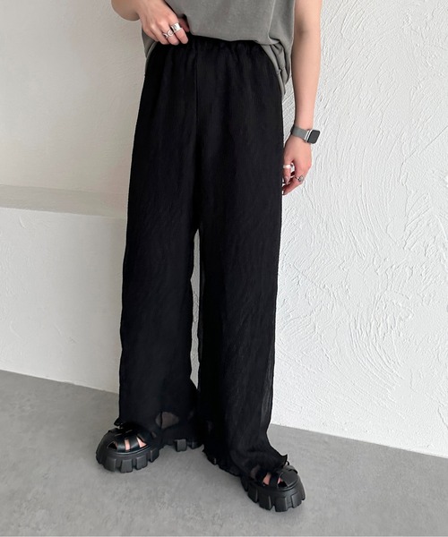 apres jour mignon（アプレジュールミニョン）の「クリンクルイージーパンツ【ZOZOTOWN限定アイテム】（その他パンツ・レディース・ブラウン系その他/ブルー/アイボリー/ブラック・SMALL/MEDIUM/X-LARGE）」の17枚目の写真