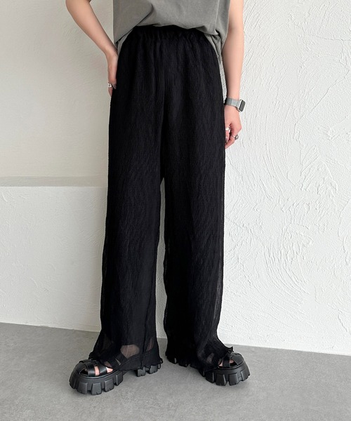 apres jour mignon（アプレジュールミニョン）の「クリンクルイージーパンツ【ZOZOTOWN限定アイテム】（その他パンツ・レディース・ブラウン系その他/ブルー/アイボリー/ブラック・SMALL/MEDIUM/X-LARGE）」の14枚目の写真