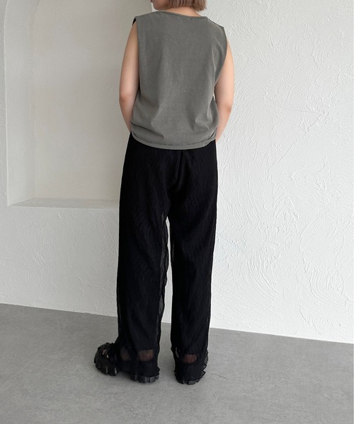 apres jour mignon（アプレジュールミニョン）の「クリンクルイージーパンツ【ZOZOTOWN限定アイテム】（その他パンツ・レディース・ブラウン系その他/ブルー/アイボリー/ブラック・SMALL/MEDIUM/X-LARGE）」の10枚目の写真