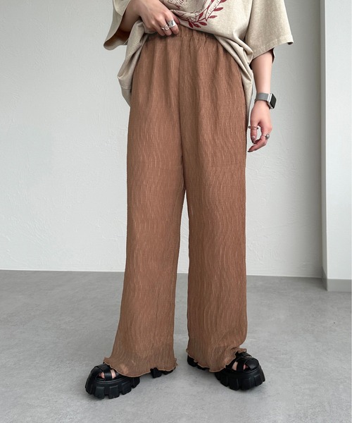 apres jour mignon（アプレジュールミニョン）の「クリンクルイージーパンツ【ZOZOTOWN限定アイテム】（その他パンツ・レディース・ブラウン系その他/ブルー/アイボリー/ブラック・SMALL/MEDIUM/X-LARGE）」の18枚目の写真