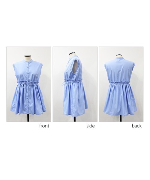 MODE ROBE（モードローブ）の「ウエストドロストノースリーブトップス（Tシャツ/カットソー・レディース・ホワイト/ブルー/ブラック・FREE）」の22枚目の写真