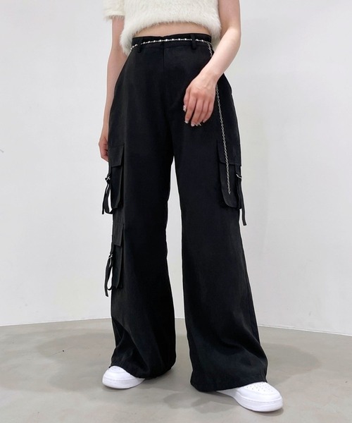 Heather（ヘザー）の「3ポケットカーゴパンツ　973814（カーゴパンツ・レディース・ブラック/グレー/アイボリー・FREE）」の2枚目の写真