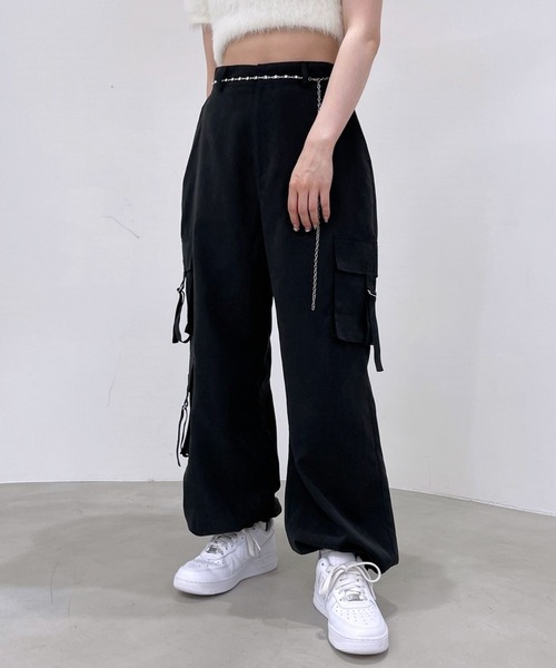 Heather（ヘザー）の「3ポケットカーゴパンツ　973814（カーゴパンツ・レディース・ブラック/グレー/アイボリー・FREE）」の6枚目の写真