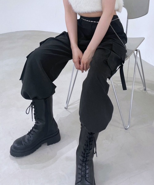 Heather（ヘザー）の「3ポケットカーゴパンツ　973814（カーゴパンツ・レディース・ブラック/グレー/アイボリー・FREE）」の13枚目の写真