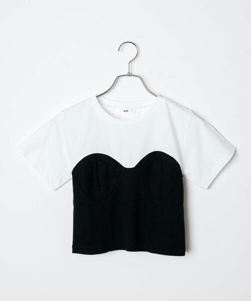 WEGO(ウィゴー)の「WEGO/ビスチェドッキングT(Tシャツ/カットソー・レディース・グレー/ブラック・FREE)」の18枚目の写真