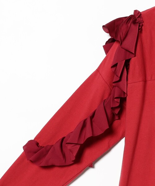 GO TO HOLLYWOOD（ゴートゥーハリウッド）の「GO TO HOLLYWOOD × B:MING by BEAMS / 別注 ナンバリング フットボール Tシャツ（Tシャツ/カットソー・レディース・レッド/ブラック系その他4・ONE SIZE）」の7枚目の写真