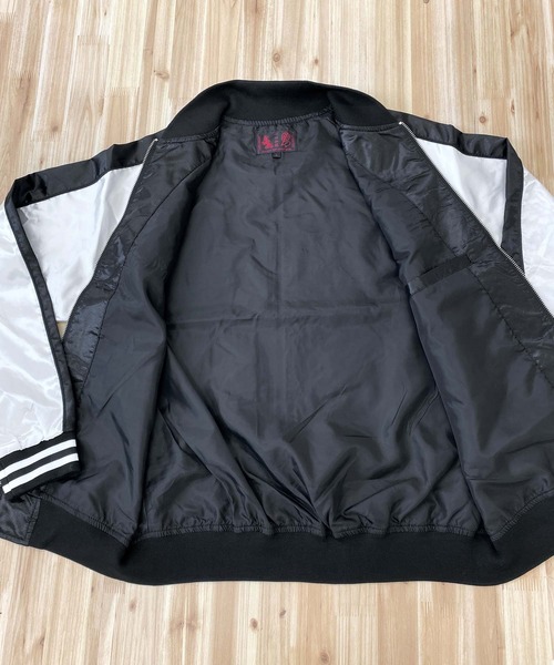 TopIsm(トップイズム)の「スカジャン 狼,芸者,単龍,銀龍(スカジャン・メンズ・ブラック/ダークグリーン/ブラック系その他/パープル/ブラック系その他2・L/M/XL)」の15枚目の写真