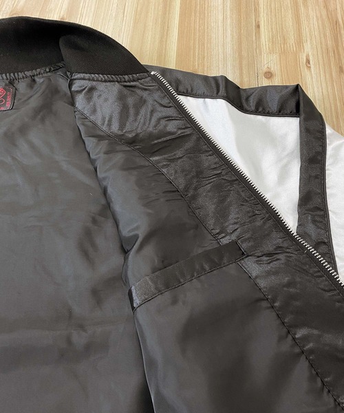 TopIsm(トップイズム)の「スカジャン 狼,芸者,単龍,銀龍(スカジャン・メンズ・ブラック/ダークグリーン/ブラック系その他/パープル/ブラック系その他2・L/M/XL)」の16枚目の写真