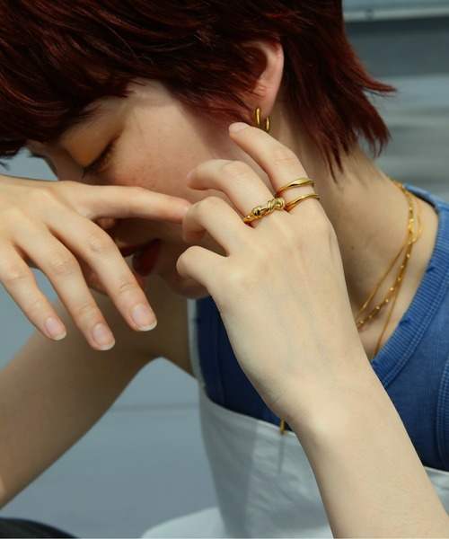 ORLEAN(オルレアン)の「【ORLEAN】ニュアンスツイストデザインリング 11号(リング・レディース・シルバー/ゴールド・11号)」の9枚目の写真