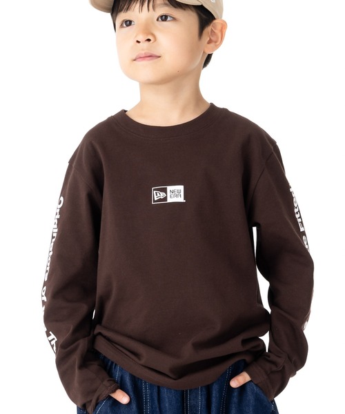 NEW ERA（ニューエラ）の「ニューエラキッズ 長袖Tシャツ 袖ロゴ ONSPOTZ別注（Tシャツ/カットソー・キッズ・ホワイト/ブラック/ベージュ/ストーン/ブラウン/ダークグレー/ブルー/ネイビー・130/160/150/140）」の5枚目の写真